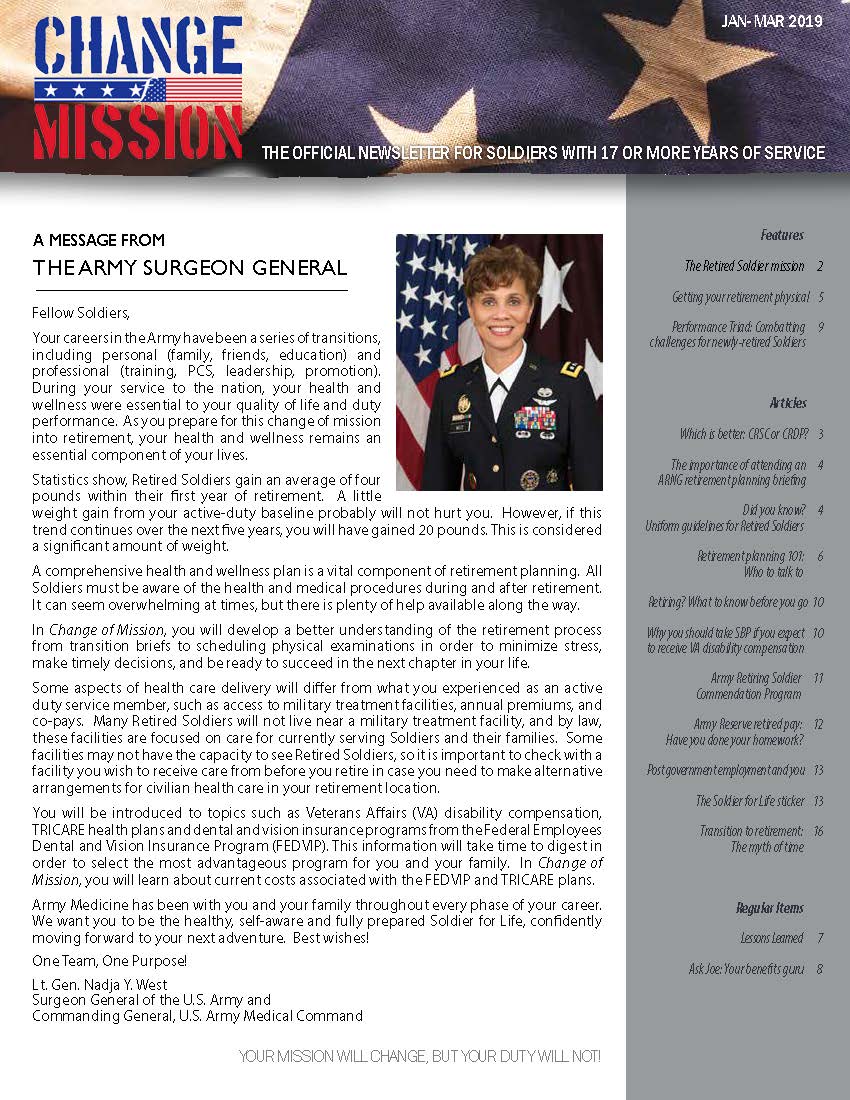 January 2019 edition of Change of Mission 